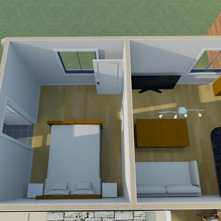 Sunny 2-room With King Size Bed